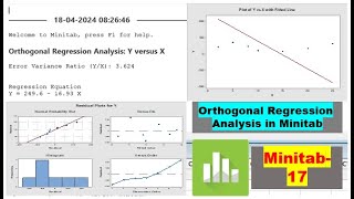 Orthogonal Regression Test  How to Plot Orthogonal Regression Graph in Minitab Regression Results [upl. by Ellehciram760]