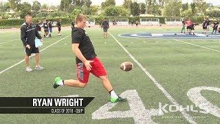 Ryan Wright  4 Ranked Punter in America  Kohls Kicking Camps [upl. by Bellamy]