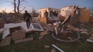 Illinois tornado rips apart homes lives [upl. by Nylteak676]