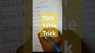 15th table trickshortsfeed music tabletrick tricks mathstricks shorts like exam maths [upl. by Klute]