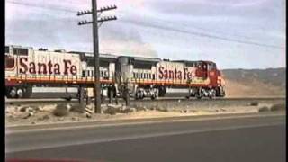 Santa Fe fast freight startup [upl. by Sofer585]