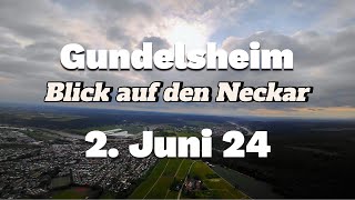 Hochwasser Neckartal bei Gundelsheim am Neckar BadenWürttemberg 2 Juni 2024 FPV Drohnenaufnahmen [upl. by Eimot184]