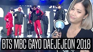 BTS 방탄소년단 MBC GAYO DEJEJEON 가요대제전 2018 REACTION  MIC Drop amp IDOL [upl. by Jobey]