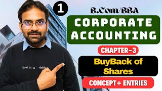 Buyback of Shares  BcomBBA  Corporate Accounting  Chapter3 [upl. by Eedak753]