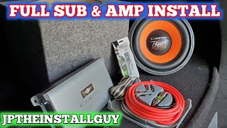 How to install a sub and amp in your car  FULL DETAILED INSTALL WITH CADENCE SOUND [upl. by Ferdinanda]