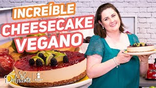 🍰CHEESECAKE VEGANO 🍋 SIN gluten SÚPER cremoso y ¡SALUDABLE ▸【Te enseño TODOS los pasos】 [upl. by Griffie]