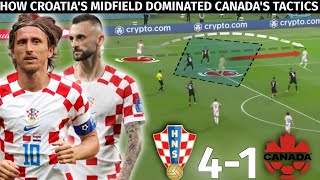 How Croatias Midfield Dominated Canadas 442  Croatia vs Canada 41  Tactical Analysis [upl. by Thorin805]