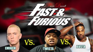 EMINEM vs TWISTA vs BUSTA RHYMES Whos Faster [upl. by Meenen]