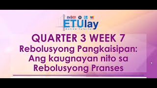 Rebolusyong Pangkaisipan Ang Kaugnayan nito sa Rebolusyon Pranses  Grade 8 AP  Quarter 3 Week 8 [upl. by Rennoc775]