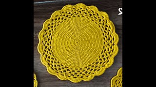 como hacer un tapete redondo perfecto ‐ aprendamos crochet para principiantes paso a paso [upl. by Doralynn]