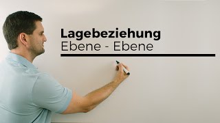 Lagebeziehung Lage von 2 Ebenen in Koordinatenform Beispiel Schnittgerade  Mathe by Daniel Jung [upl. by Boyden]