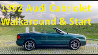 1992 Audi Cabriolet 23 Walkaround and Cold Start [upl. by Eetse]