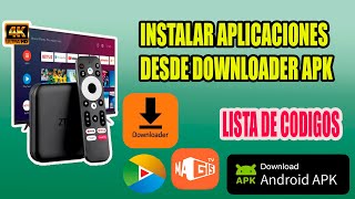 COMO INSTALAR APLICACIONES DESDE DOWNLOADER EN TU TV BOX O ANDROID TV FACIL ✅✅✅ [upl. by Isnam]