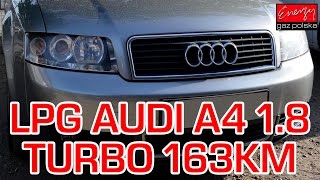 Montaż LPG Audi A4 z 18 Turbo 163KM 2002r w Energy Gaz Polska na gaz KME Nevo [upl. by Ical]