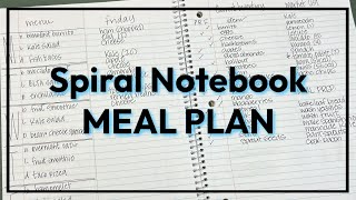 Planning meals figuring out a way to save money and a few Dutch doors Spiral notebook planning [upl. by Idola]