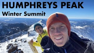 NOVICE HIKERS ATTEMPT A WINTER SUMMIT OF ARIZONAS TALLEST MOUNTAIN [upl. by Ellimaj]