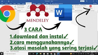 cara DOWNLOAD mendeley site terbarugunakncara mengatasi mendeley yang tidak bisa terhubung ke word [upl. by Brice547]