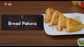 Telugu Version Make Bread Pakora Using LG Microwave Oven  LG Microwave Cooking Classes  LG [upl. by Wyndham669]