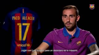 Alcácer “Tener al lado jugadores como Leo Suárez y Neymar es lo máximo” [upl. by Whale824]