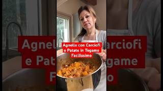 Agnello con Carciofi e Patate in Tegame Facilissimo shorts [upl. by Einnek]