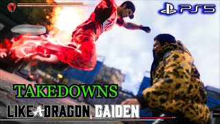 Like A Dragon Gaiden Takedowns amp Finisher  Finishing Moves  Heat Actions 5 PS5 4K [upl. by Lener]