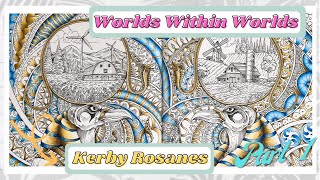 Colour Along  Worlds Within Worlds by Kerby Rosanes  Part 2 Name Plate [upl. by Skinner]