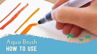 How to Use a Water Brush Pen  Aqua Brush Tutorial  Stationery Island [upl. by Saimerej31]