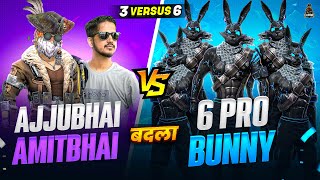 BADLA TIME😈6 PRO BLACK BUNNY BUNDLE VS AJJUBHAI AND AMITBHAI BEST CS FF GAMEPLAY  GARENA FREE FIRE [upl. by Ahsait]