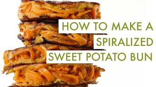 How To Make A Spiralized Sweet Potato Bun  Spiralizer Recipe [upl. by Hays]