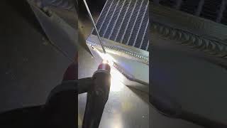 aluminum radiator welding🔥 automobile weldeing weld weldinglover weldingworld [upl. by Aterg144]