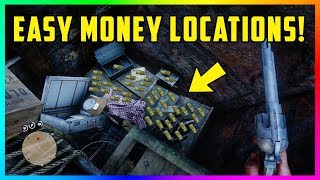 10 EASY Money Locations With TONS Of Gold Bars RARE Loot amp MORE In Red Dead Redemption 2 RDR2 [upl. by Musa345]