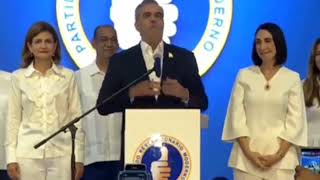 Discurso de Luis Abinader tras ganar la reelección presidencial [upl. by Yenffit]