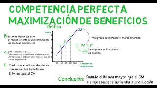 Competencia perfecta maximización de beneficios  Cap 18  Microeconomía [upl. by Atnwahsal]