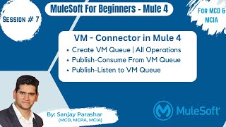 7MULE 4  VM CONNECTOR VIRTUAL MACHINE  PUBLISH  PUBLISH CONSUME LISTENER CONSUME OPERATIONS [upl. by Lomasi]