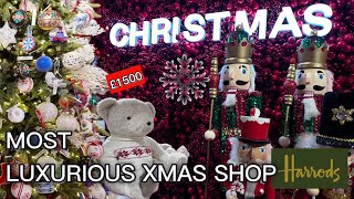 CHRISTMAS in HARRODS EXCLUSIVE Xmas decorations 2024  Luxury Xmas Shopping  Xmas TRENDS [upl. by Nylaras]