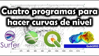 Topografía Comparando 4 programas para hacer curvas de nivel [upl. by Auberta]