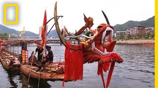 Dragon Boat Races Celebrate Chinas Ancient Past  National Geographic [upl. by Hedveh]