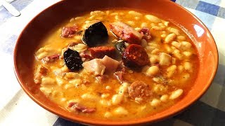 Fabada 🥘ASTURIANA facil en olla 🥘EXPRESS 2018 [upl. by Niveb]