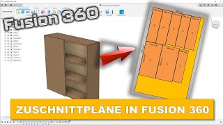 Plattenzuschnitt mit Fusion360 superschnell planen und umsetzen [upl. by Metsky]