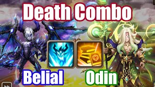 Death Combo Belial ×Odin Debut You defeat someone they defeat your key monster💀💀【Summoner War RTA】 [upl. by Dier]