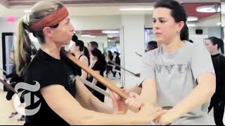 Health Gym Class Samurai Sword Workout  The New York Times [upl. by Sandor798]