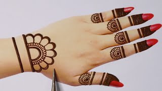 Latest Beautiful Backhand Mehandi designEasy Mehndi designsSimple Mehandi ka designHenna Mehandi [upl. by Aelegna]