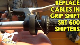 How To Replace Shifter Cable On SRAM Grip Shift SRT 600 Shifters [upl. by Yuhas]