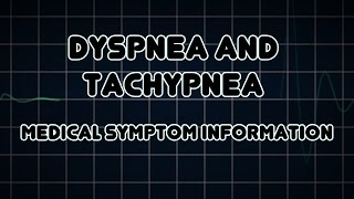 Dyspnea and Tachypnea Medical Symptom [upl. by Ynohtnael748]