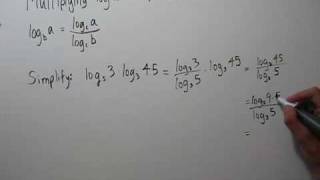 Multiplying Logarithms with Different Bases [upl. by Asatan501]