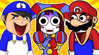 Funny AMAZING DIGITAL CIRCUS amp SMG4 Shorts Compilation Ft Mario [upl. by Nnylirej]