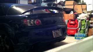 Mazda Rx8 Exhaust AP Midpipe before and aftermov [upl. by Klina]