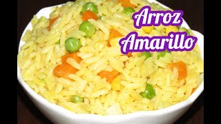 RECETA ARROZ AMARILLO CON VEGETALES [upl. by Reckford]