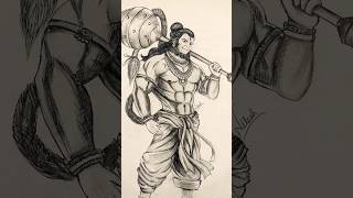 Hanuman Jayanti  Jai Shree Ram  Hanuman Sketch  bajrangbali sankatmochan youtubeshorts [upl. by Kenji]