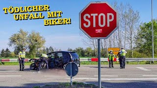 Tragischer Unfall Biker 21 prallt mit Auto zusammen und kommt ums Leben  beide Fahrzeuge brennen [upl. by Ganny478]